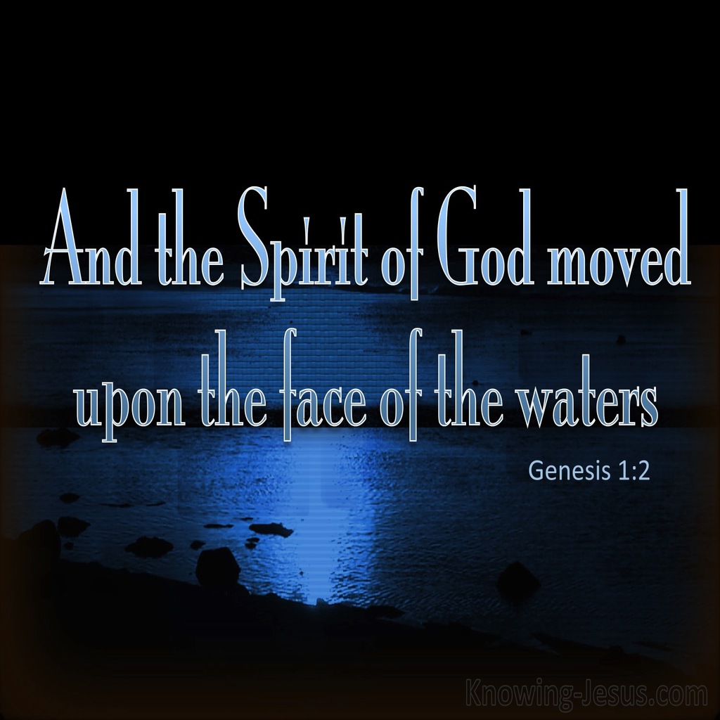 Genesis 1:2 The Earth Was Without Form And Void (blue)